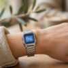 D426-model Casio Vintage A158 Blue Dial Digital Watch
