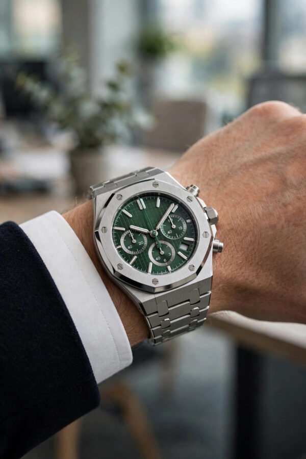 ED586-model Casio Edifice Green Dial Chronograph ED586 – Men's