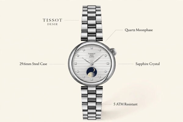 T1522231103600-infographic Tissot Desir Moonphase Women's Watch – Silver Dial